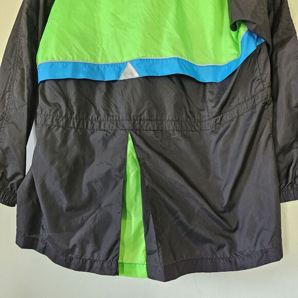 Vtg 90s Reebok Windbreaker Mens L Track Jacket Neon Colorblock Zip Up Pockets - Picture 7 of 10